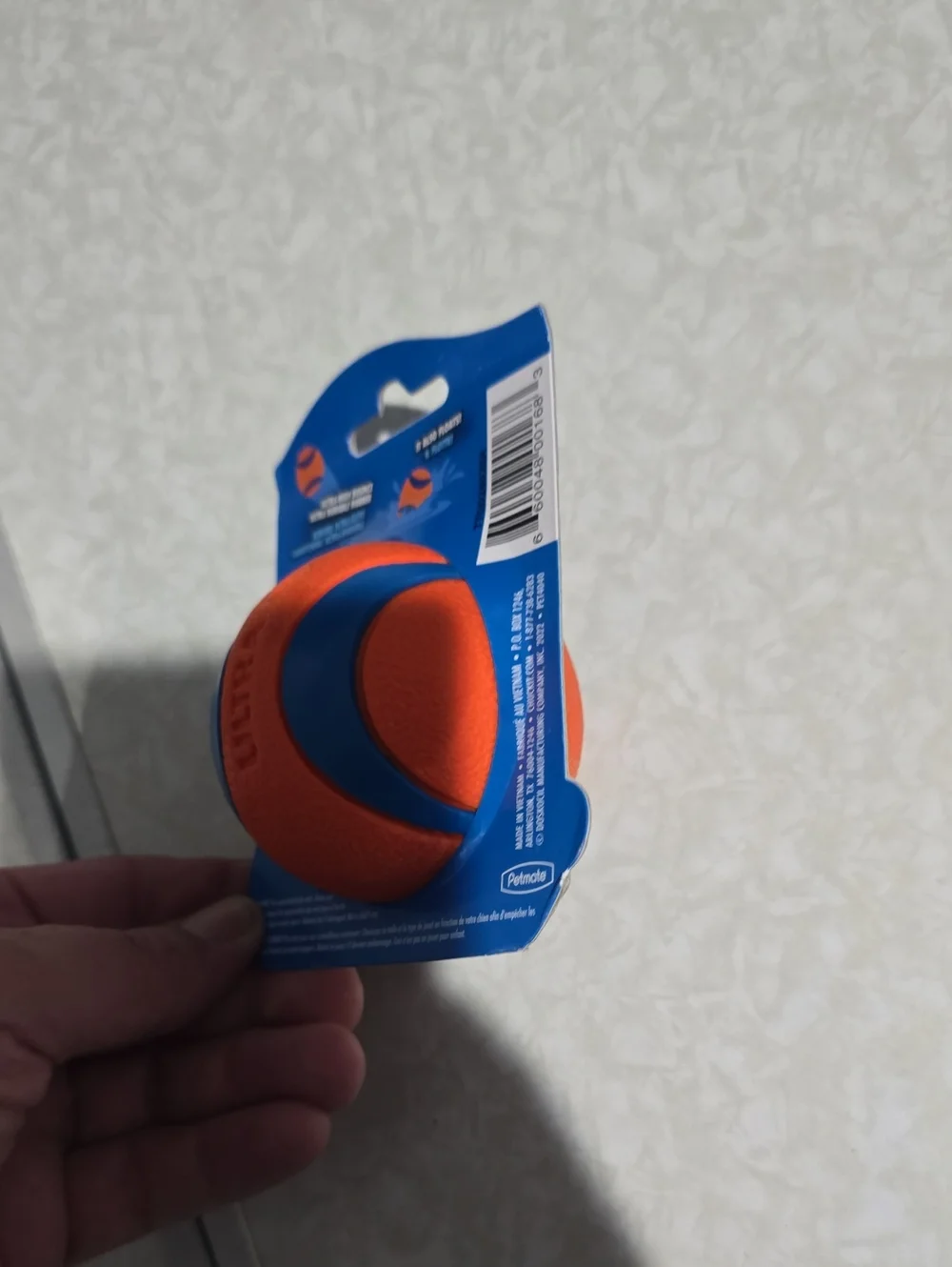 Chuck It Ultra Ball Medium - Orange and Blue Durable Dog Fetch Toy NWT